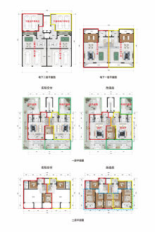 别墅下叠户型图