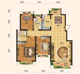 (东宝区)昊天·山水城3室2厅2卫35万112m²