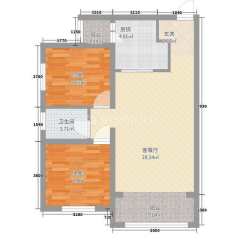 (东宝区)天鹅山庄2室2厅1卫36万89m²毛坯房